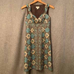 IKAT PRINT SHEATH DRESS 💙🤎